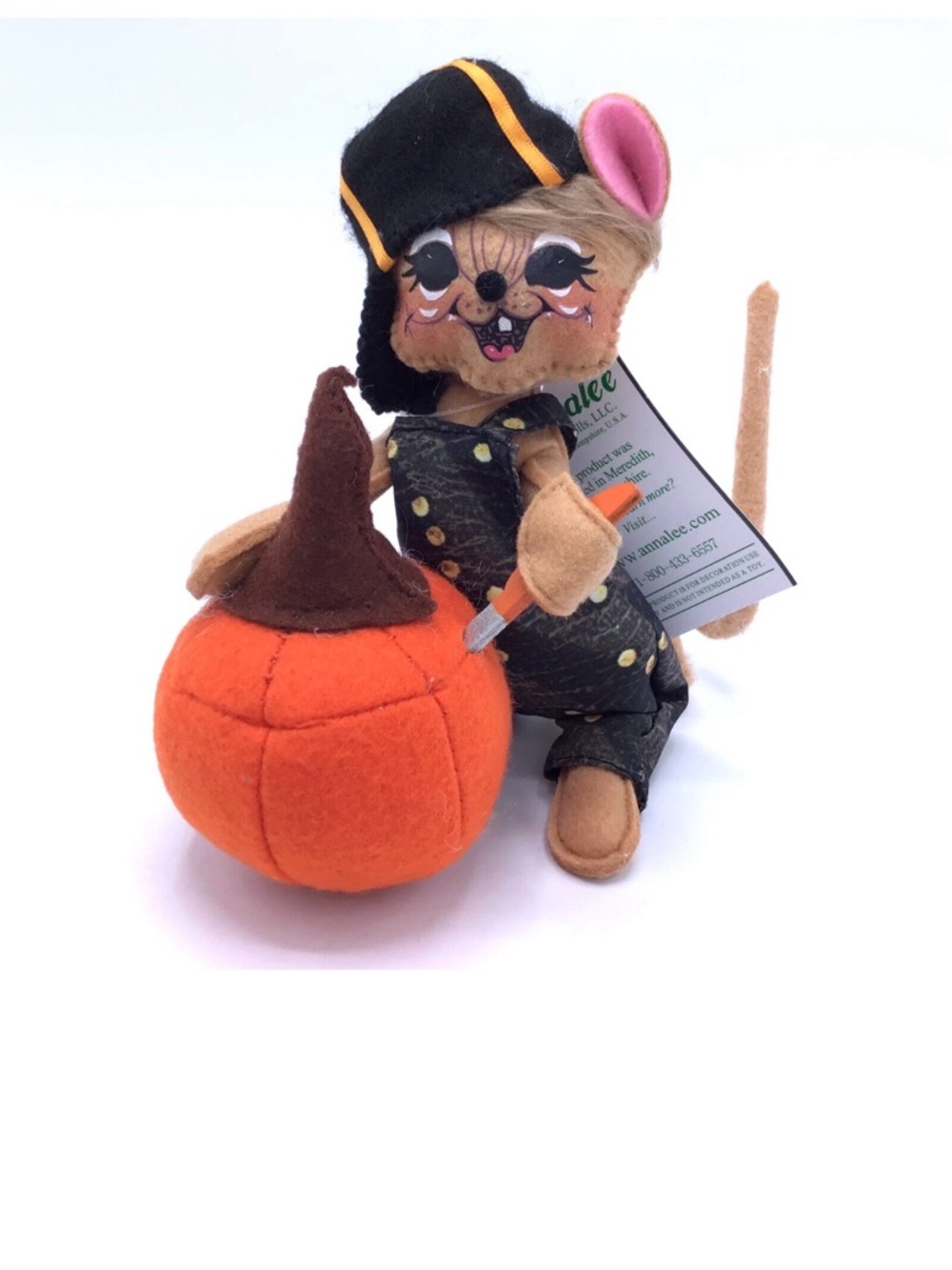 New with tags Annalee Pumpkin Carving Mouse